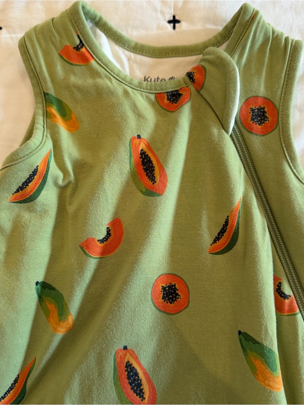 Kyte Baby Sleep Sack in Light Green Papaya Print